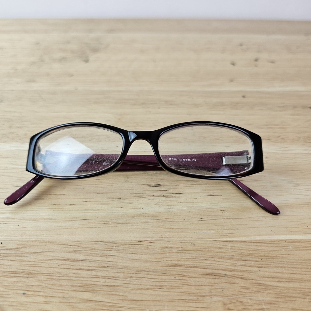 Candies C Billie Eyeglass Frames 49-16-135 Purple Brown Gold Polka Dot Womens‎